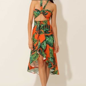 SGXELEAZAR

AFELANDRA SKIRT AND TOP SET / ORANGE